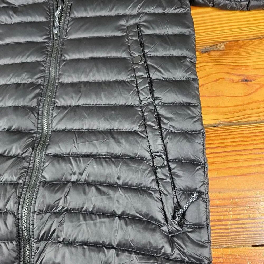 Burton Women's Evergreen Long Down Puffer Jacket Size S Black Full Zip Hooded